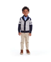 Andy & Evan Big Boys Toddler/Child Navy Grey Shawl Cardigan Pant Set