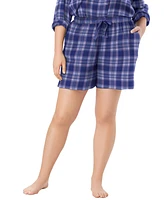 Dreams & Co. Women's Plus Flannel Pajama Short