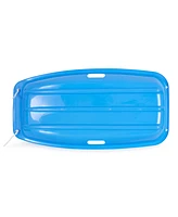 Slippery Racer Downhill Sprinter Kids Plastic Toboggan Snow Sled, Blue (3 Pack)