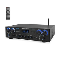 Pyle Wireless Bluetooth Streaming Stereo Amplifier Receiver With Fm Radio, MP3/Usb/Sd/Aux Playback, 800 Watt