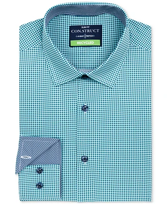 ConStruct Men's Slim-Fit Gingham Dress Shirt