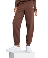 Puma Women's Embroidered-Logo Fleece Sweatpant Joggers