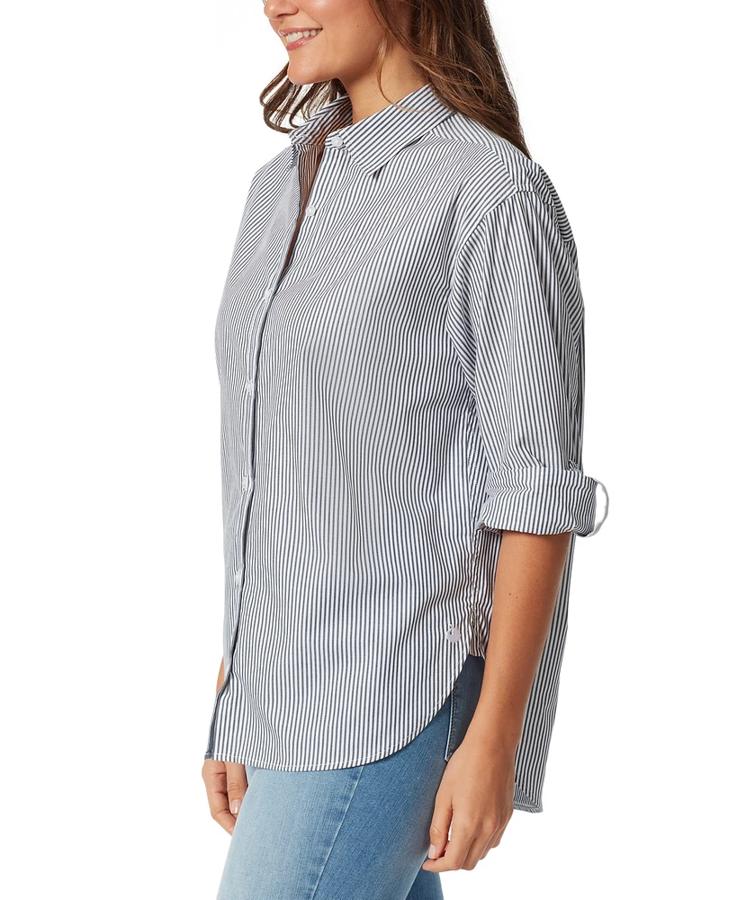 Gloria Vanderbilt Petite Amanda Cotton Button-Front Shirt