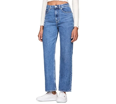 Tommy Jeans Women's Layla High-Rise Slim Straight Leg