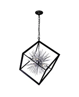 Cwi Lighting 30" Metal Starburst 6 Light Chandelier