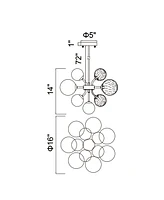 Cwi Lighting 14" Metal Pallocino 8 Light Chandelier