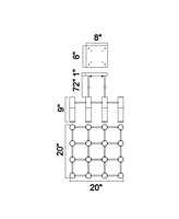 Cwi Lighting 10" Metal Pipes 16 Light Chandelier