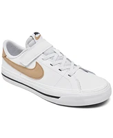 Nike Little Kids' Court Legacy Stay-Put Closure Casual Sneakers from Finish Line