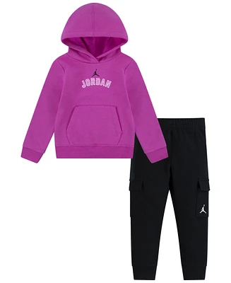 Jordan Baby Girls Fleece Pullover Hoodie and Pants, 2-Piece Set