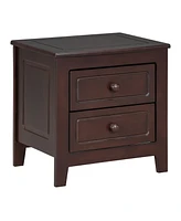 Slickblue 2-Drawer Nightstand for Bedroom Storage and Organization