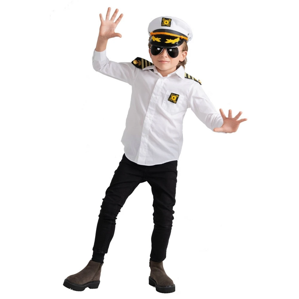 Dress Up America Captain Costume Accessory Set - Kids Girls & Boys
