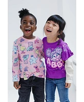 Sesame Street Toddler Girls 2 Pack Peplum Long Sleeve T-Shirts