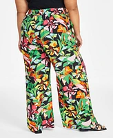 I.n.c. International Concepts Plus High-Rise Wide-Leg Pants, Exclusively at Macy's