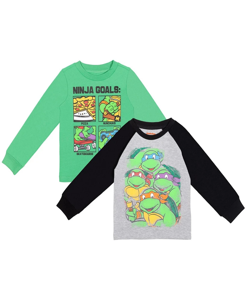 Nickelodeon Boys Teenage Mutant Ninja Turtles 2 Pack T-Shirts