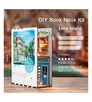 Flash Popup Diy 3D Book Nook Kit Island of Love Cafe 83pcs