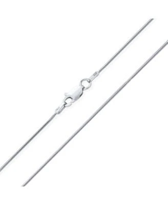 Bling Jewelry Flexible Strong 1.5mm .925 Sterling Silver Magic 8 Sided Snake Chain Necklace Women
