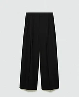 Mango Women's Pleat Straight Trousers