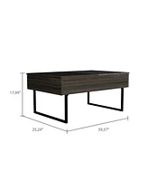 Toronto Lift Top Coffee Table, One Drawer, Two Legs