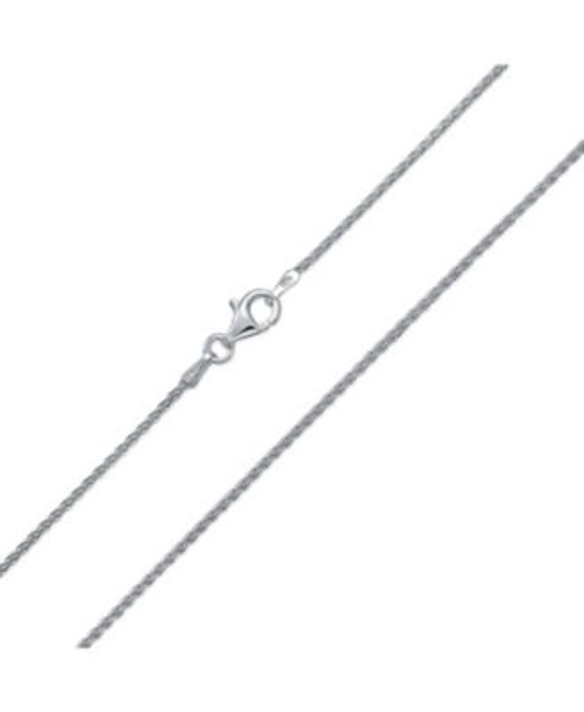 Bling Jewelry Thin Spiga Wheat Chain Necklace .925 Sterling Silver 2.5 Mm 030 Gauge