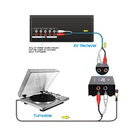 Pyle Pro Audio Phono Turntable Preamp with Ultra-Low Noise and 12-Volt Power Adapter