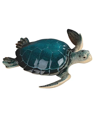 Fc Design 15.25"W Blue Sea Turtle Figurine Decoration Home Decor Perfect Gift for House Warming, Holidays and Birthdays