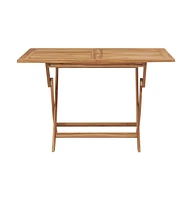 vidaXL Folding Patio Table 47.2"x27.6"x29.5" Solid Teak Wood