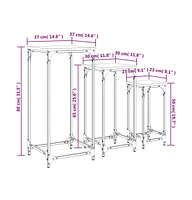 vidaXL Nesting Side Tables 3 pcs Smoked Oak Engineered Wood