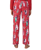 Hue Women's Winter Cocktails Mid-Rise Pajama Pants