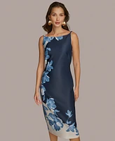 Donna Karan Women's Floral Print Sleeveless Sheath Dress