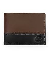 Timberland Men's Two-Tone Trifold Leather Wallet