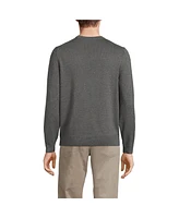 Lands' End Big & Tall Fine Gauge Cotton Crew Neck Sweater