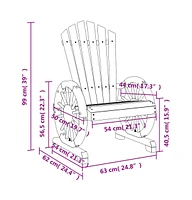 vidaXL Patio Adirondack Chair Solid Wood Fir