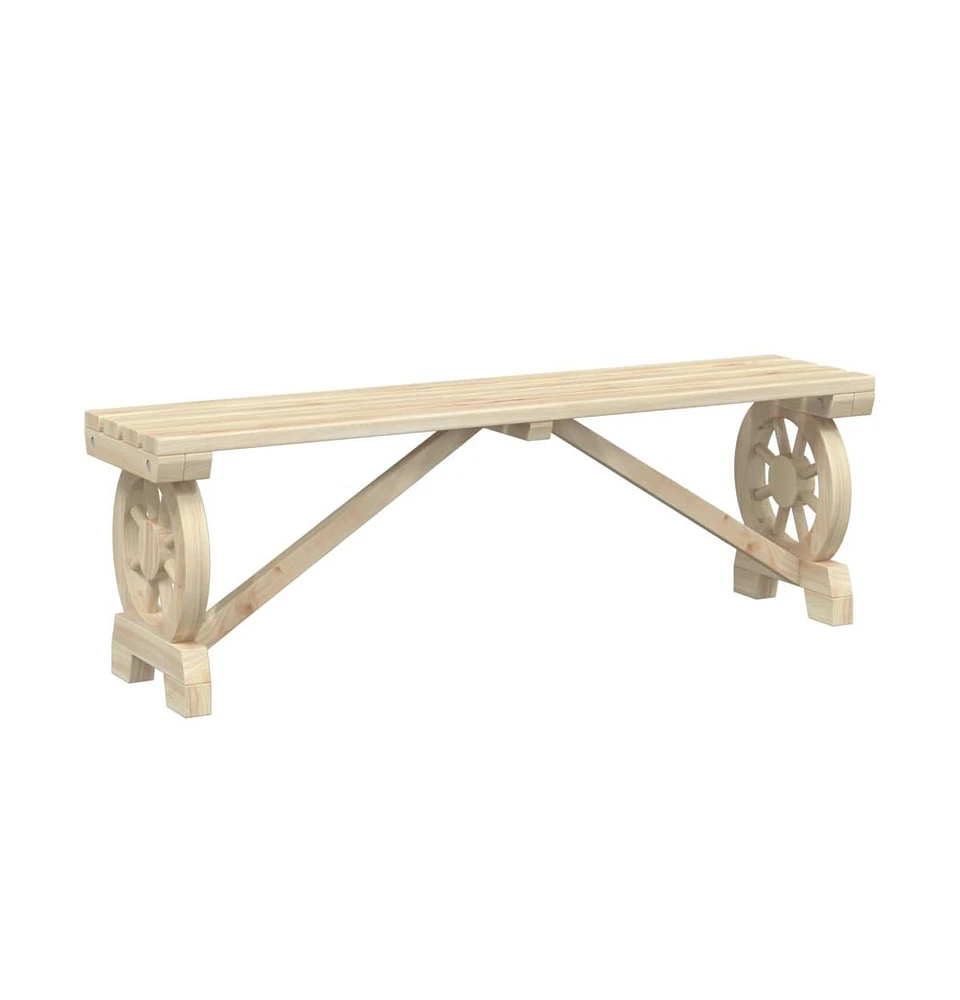 vidaXL Patio Bench 45.3" Solid Wood Fir