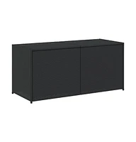 Garden Storage Box Black 74.8 Gal Poly Rattan