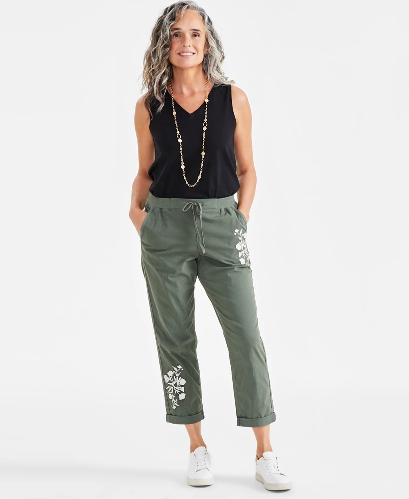 Style & Co Women's Pull On Cuffed Pants