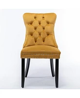 Slickblue Modern High-End Tufted Velvet Upholstered Dining Chair with Solid Wood Frame Contemporary Elegance