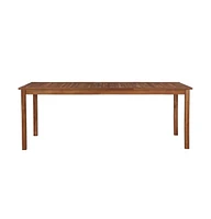 vidaXL Patio Table 78.7"x39.4"x29.1" Solid Acacia Wood