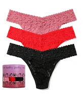 Hanky Panky Women's Holiday 3 Pack Original Rise Thong Underwear