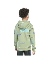 adidas Big Boys Long Sleeve Printed Lineage Love Hooded Pullover