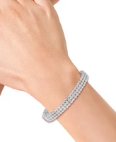 Effy Lab Grown Diamond Triple Row Tennis Bracelet (6 ct. t.w.) in 14k White Gold