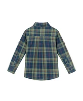 Andy & Evan Toddler Boys Toddler/Child Plaid Twofer Buttondown Shirt