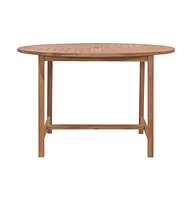 vidaXL Patio Table 47.2"x29.9" Solid Teak Wood