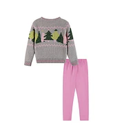 Andy & Evan Toddler Girls Toddler/Child Chenille Sweater Legging Set