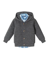 Andy & Evan Toddler Boys Toddler/Child Dark Grey Hooded Cardigan Cord Set