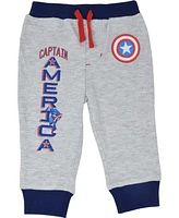 Marvel Boys Avengers Hulk Black Panther Captain America Baby 4 Pack Jogger Pants Newborn to