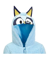 Bluey Boys Cozy Sherpa Zip Up Cosplay Hoodie to (2T - 10-12)