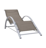 vidaXL Sunlounger Textilene and Aluminum Taupe