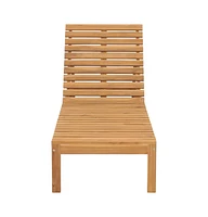 vidaXL Sun Lounger Solid Teak Wood