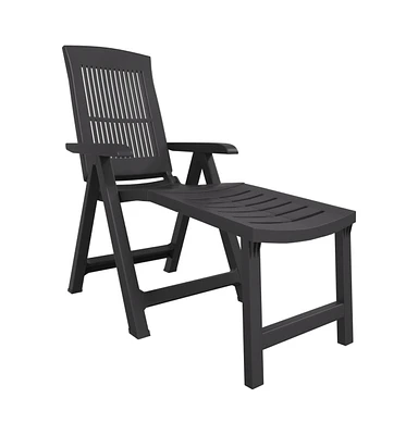 vidaXL Sun Lounger Anthracite Plastic