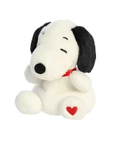 Aurora Mini Palm Pals Snoopy Hearts Peanuts Timeless Plush Toy White 5"